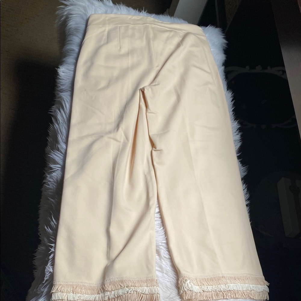 Lysse Vanilla Cream Fringe Hem Pants - Picture 7 of 11